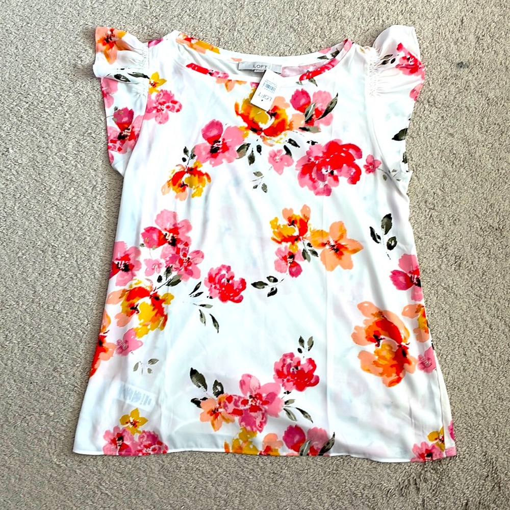 LOFT floral blouse